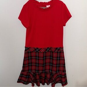 Wonder Nation Red and Black Plaid Casual Dress
